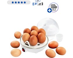 Esperanza Eierkoker EKE001 tot 7 eieren 350 W compacte eierkoker wit voor zacht medium en hardgekookte eieren snelle bereiding automatisch koken met maatbeker ideaal voor ontbijt - klein huishoudelijk apparaat eenvoudig reinigen Met Ebook