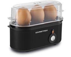 GOURMETmaxx eierkoker voor 3 eieren | Eierkoker met eierprikker in maatbeker | Eierkoker – 3 hardheidsgraden voor je eierdopje | Design eierkoker klein – vaatwasmachinebestendige onderdelen
