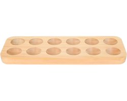 Houten Eier Tray - Eierplate Houder - Eieren Bewaren - Verstelbaar Ontwerp - 31x11.1x2.6 cm - Diverse kleuren