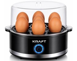 KRAFT Eierkoker Zwart - 7 Eieren - Elektrisch Eieren Koken