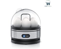 LifeStages - Eierkoker Electrisch - Roestvrijstalen Eierkoker Met Warmhoudfunctie - Doven 1-7 Eieren