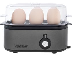 Mesko MS 4485 - Eierkoker voor 3 eieren - vermogen 210W - instelbare kookfase - indicatielampje - Grijs