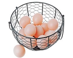 Metalen Draad Eiermand voor Keuken - Eierhouder Organizer met Deksel