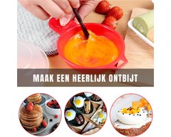 MMP® Eierkoker magnetron - Eierkoker - Eierkoker electrisch - Rood - 18cm x 16cm x 6cm