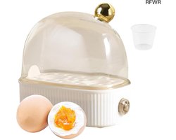 RFWR® Elektrische eierkoker voor perfect hardgekookte eieren - tot 2 eieren, veilig en gebruiksvriendelijk