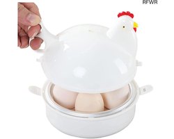 RFWR® Kipvormige Magnetron Eierkoker - Snel en Veilig voor 4 Eieren Koken