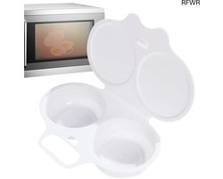 RFWR® Magnetron Eierkoker voor 2 Eieren - Ideale Keuken Gadget voor Gepocheerde Eieren