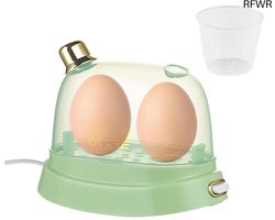 RFWR® Multifunctionele Elektrische Eierkoker met Automatische Uitschakeling voor Thuis en Camping - Kook 2 Eieren