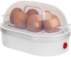 SCH® Eierkoker electrisch - Eierkoker - Eierkoker met timer - Wit - ‎12cm x 22cm x 14cm