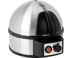 SCH® Eierkoker electrisch - Eierkoker - Eierkoker met timer - Zilver - ‎19cm x 22cm x 16cm