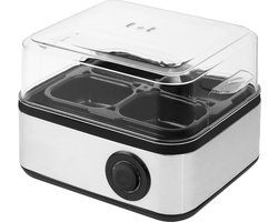 SCH® Eierkoker electrisch - Eierkoker - Eierkoker met timer - Zilver - ‎21cm x 15cm x 13cm