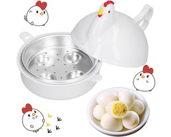 SCH® Eierkoker magnetron - Eierkoker - Eierkoker electrisch - Wit - 16cm x 14cm x 16cm