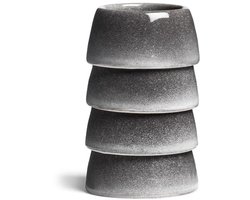 Set van 4 Elegante Aardewerk Eierdopjes voor een Scandinavisch Ontbijt