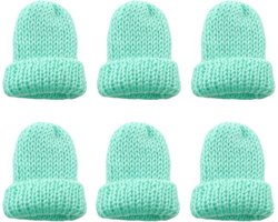 Set van 6 gebreide eierwarmers voor een gezellig ontbijt