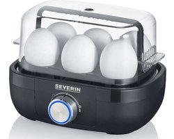 Severin EK 3166 - Eierkoker - electrisch - 6 eieren - matt zwart