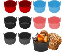 Silicone Eiervormpjes voor Airfryer, Magnetron en Oven - Set van 10