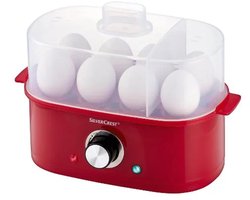 SILVERCREST® KITCHEN TOOLS 2 in 1 Hotdog- en Eierkoker, met maatbeker en eierprikker - Vermogen: ca. 450 W - Voor maximaal 6 hotdogs en broodjes of maximaal 8 eieren - Signaaltoon na voltooiing van het kookproces