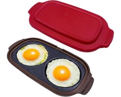 SnelShoppen - Multifunctionele Rood Egg Cooker voor Magnetron, Eieren Koken, Tube & Poacher, Tijd Besparend, Compact voor Thuis & Reizen, Perfect voor