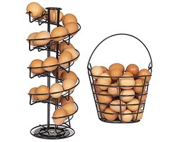 Spiraalvormig eierskelter - Roterend eierdoseerrek voor handige eiopslag en presentatie