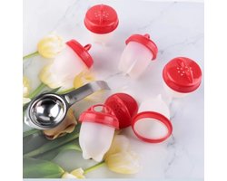 stuks siliconen hardgekookte eierkoker, kookbekermaker, pocheer-stomer, antiaanbaklaag