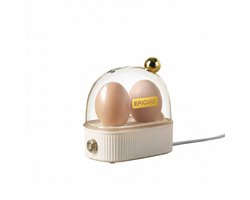 TEKROA® electrisch - eierwekker- eierkoker 2 eieren - snel, draagbaar & automatische Uitschakeling - wit