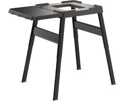 Aanpassing titel: Verstelbare standaard en bijzettafel voor elektrische buitenoven en barbecue-grill - Zware outdoor kooktafel en pizza-ovenstandaard in zwart (model 4718J800EUUK)