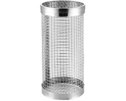 BBQ Grill Ronde BBQ Emmer Buiten Rookgrill Draagbare BBQ Grill Draaibare Rolkooi Roestvrijstalen Tweedelig Pakket,Barbecue kooi