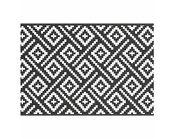 Buitenkleed | Buitentapijt ARAKIL 160x230 cm PP wit en zwart