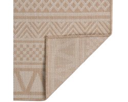 Buitenkleed | Buitentapijt met patroon platgeweven 160x230 cm bruin