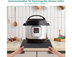 Candala stuks vuurvaste onderlegger, hittebeschermingsmat, hittebeschermingsmat, brandwerende deken voor koffiezetapparaten, magnetrons, broodrooster, luchtfriteuse (30 x 45 cm, zwart)