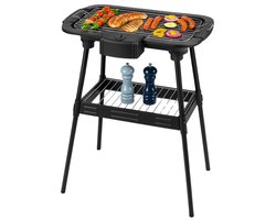 Cheqo® Elektrische BBQ 2-in-1 - Rookvrij - Tafelbarbecue Voor Binnen & Buiten - Elektrische Barbecue - BBQ voor Camping & Tuin