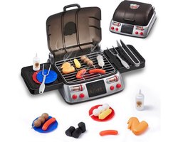 Collox Speelgoed Barbecue Grill voor kinderen - Kinder Barbecue - Met licht, geluid en rook effecten - Keukenspeelgoed - Inclusief accessoires