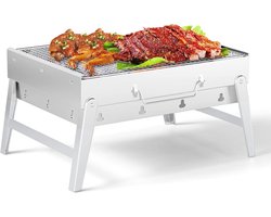 Compacte Draagbare Houtskoolbarbecue Grill voor Buitenkoken en Kamperen