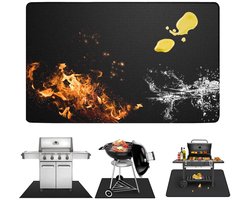 Dailygoods- Grillmat Hittebestendig tot 1800 °F - Vloerbescherming - Hittebeschermingsmat - Grilltapijt - Warmte-isolatie - Siliconen/glasvezel 100 x 180 cm - Grillonderlegger
