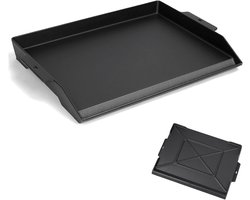 Denmay 58.6 × 40.5 cm Cast Iron Grill Plate, Universal Plancha for Gas Grill, Charcoal Grill, Gas Hob, Stove - ShopVlot