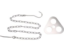 Draagbare RVS Grill Tripod voor Kamperen - Ideaal voor Buiten Koken, BBQ en Vuurplaats Accessoires