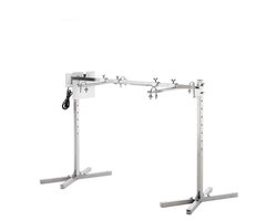 Electric BBQ - Barbecue Grill - Rotisserie Grill Kit - Braadstandaard - BBQ - Automatisch - 42W Motor - Hoogte Verstelbaar - Universeel - Spitstang - met Hitteschild - RVS - 139 x 56.5 x 84 cm - Zilver