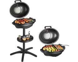 Elektrische Grill – Tafelgrill – Barbecue – Staande Grill – 2-In-1 Grill – 2400 W Vermogen – Grote Keramische Antiaanbakplaat