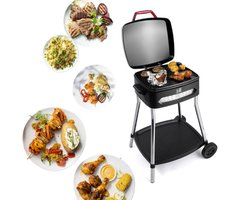 FRITEL barbecue BBQ 3278 - Elektrische bbq / Tafelgrill - Groot Grillopp. 40x36cm - 2000W - Afneembare plaat + Onderstel