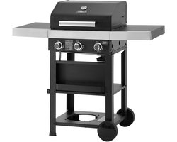 Gasbarbecue – Gas Grill – Gas BBQ – Gasbarbecue Trolley – Buitenkeuken – 3 Branders Met Keramische Sear-zone – Inclusief Thermometer En Wieltjes