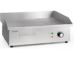 Grillmeile 3000GR Pro elektrische bbq 3000W 54,5x35cm glad/geribbeld