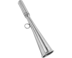 Handbediende misthoorn van 176 mm 304 roestvrij staal met luid signaalfluitje - Marine-accessoires - Nood- of back-uphoorn voor kleine jachto.