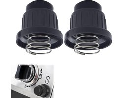 JGS Premium - 2 ontstekingsapparaten met knop voor batterij voor gasbarbecue - inclusief reservedoppen