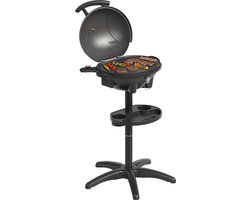 KitchenBrothers Elektrische BBQ - Opvouwbaar - Anti-aanbaklaag - tot 250°C - 2400W - Zwart