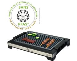 Little Balance 8863 elektrische tafelgrill - Easy Nopifas - Kookoppervlak 38 x 25 cm - PFAS-vrije microkeramische coating - 2000W