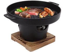 Mini BBQ Grill Stick Proof Smokeless Japanese Tabletop Grill Indoor Small Barbecue Pot Korean Family Barbecue Stove Portable Tabletop Barbecue Grill for Camping Picnic (HN BBQ18D)