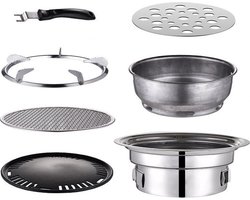 OxyFlowzy® - Koreaanse Houtskool Barbecue Grill | Draagbare houtskool brander | Anti-aanbak Barbecue Tray Grills | Outdoor Camping BBQ