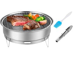 Roestvrijstalen Opvouwbare BBQ-grill - Houtskoolbarbecue voor Buiten Koken - Camping en Outdoor Grill .