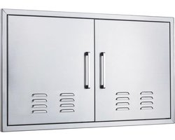 Roestvrijstalen Ventilatie Deur voor Buitenkeuken - BBQ Toegangsluik Inbouw