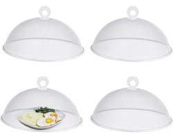 Ronde Voedselnetten voor Buiten - 4 Stuks Vliegenbescherming voor Fruit en Eten tijdens Picknick, 24 cm, Ideaal voor Tuin en Buitenactiviteiten